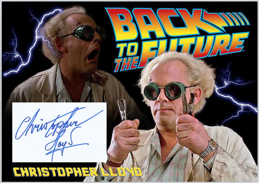 Christopher Lloyd Signed Back To The Future Photo Mount