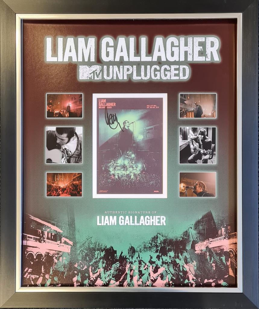 Liam Gallagher Signed Display