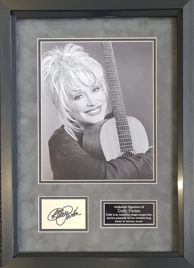Dolly Parton Signed Display