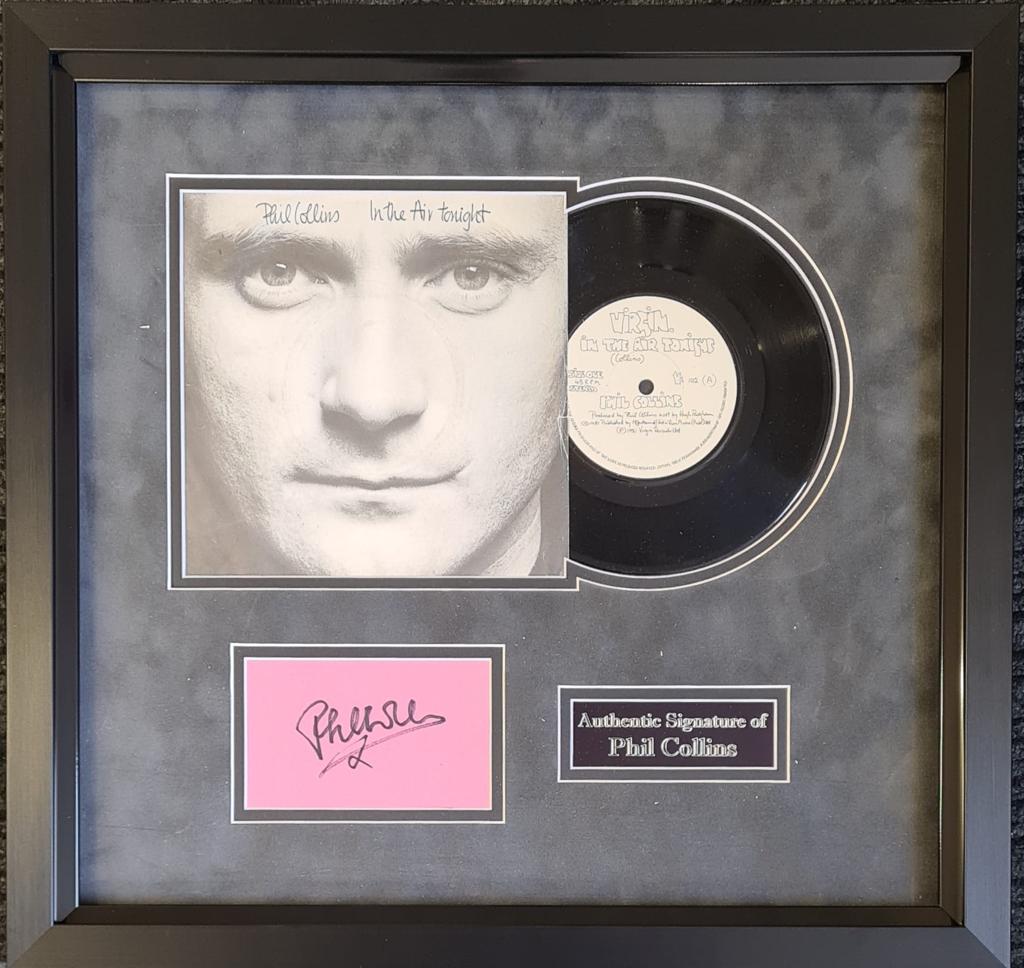 PHIL COLLINS Signed & Framed 7" Vinyl Display