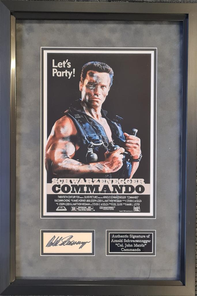 Arnold Schwarzenegger Signed Display