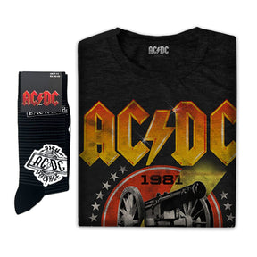 AC/DC | Exclusive Band Gift Set | For Those About To Rock '81 Tee & Socks