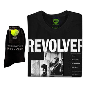 The Beatles | Exclusive Band Gift Set | Revolver Tracklist Tee & Socks