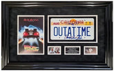 Back To The Future  themed film display signed by Michael J Fox & Christopher Lloyd