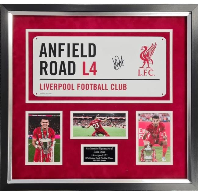 Luis Diaz signed Anfield display - Liverpool FC.