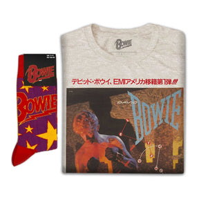 David Bowie | Exclusive Band Gift Set | Japanese Text Tee & Socks