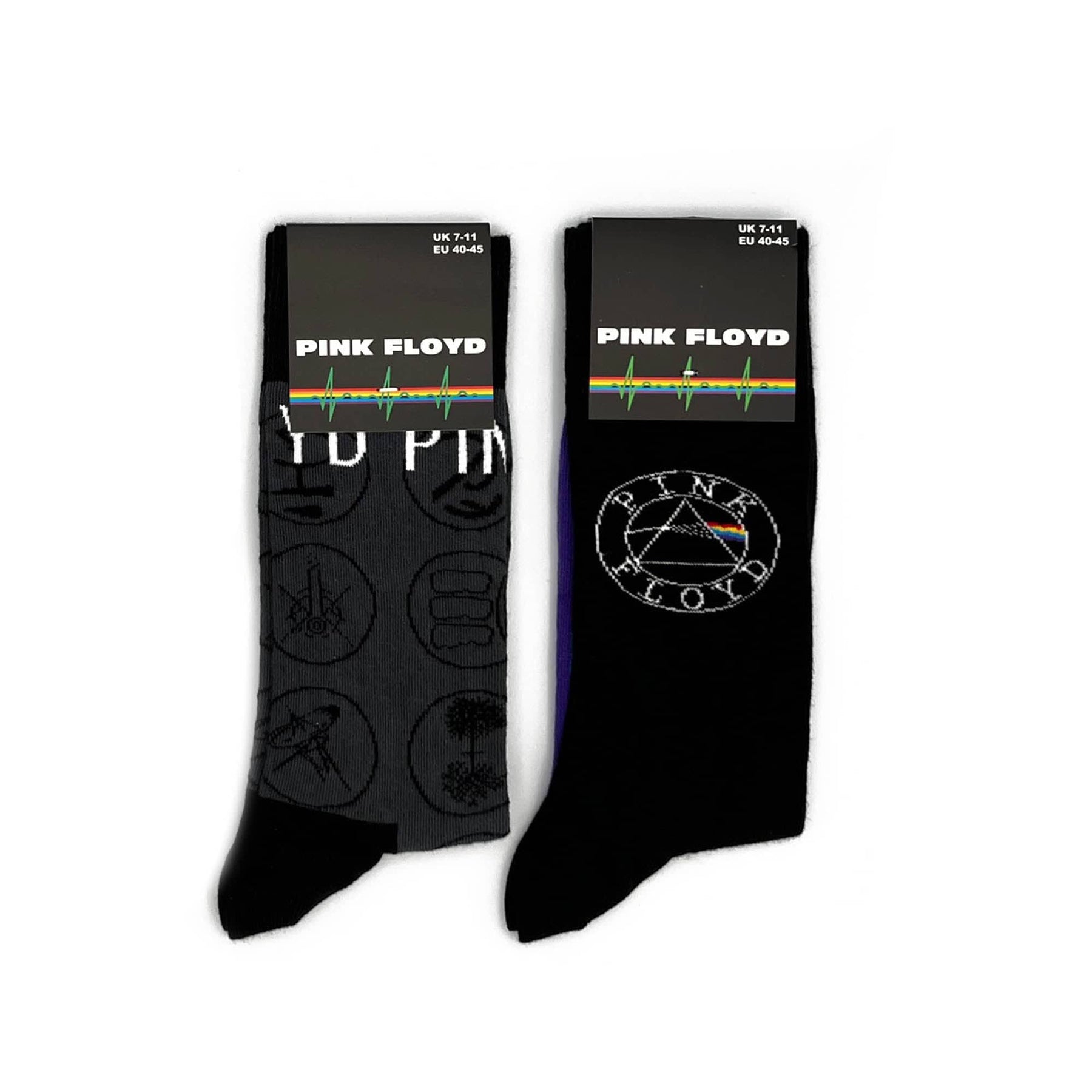 Pink Floyd Socks 2 Pack - Adult UK 7-11 (EU 41-46, US 8-12)