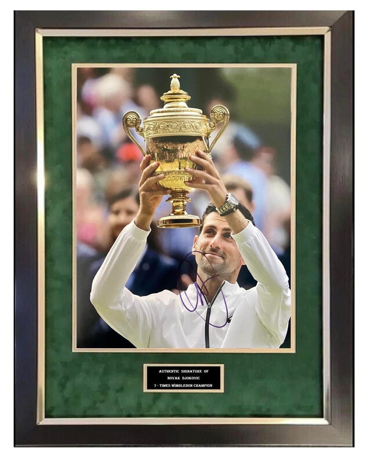 Novak Djokovic Signed Wimbledon Tennis Display