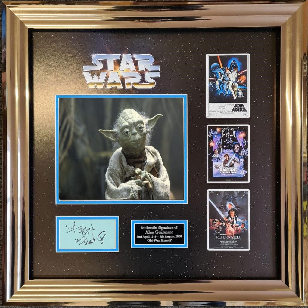 Frank Oz Signed Star Wars Display