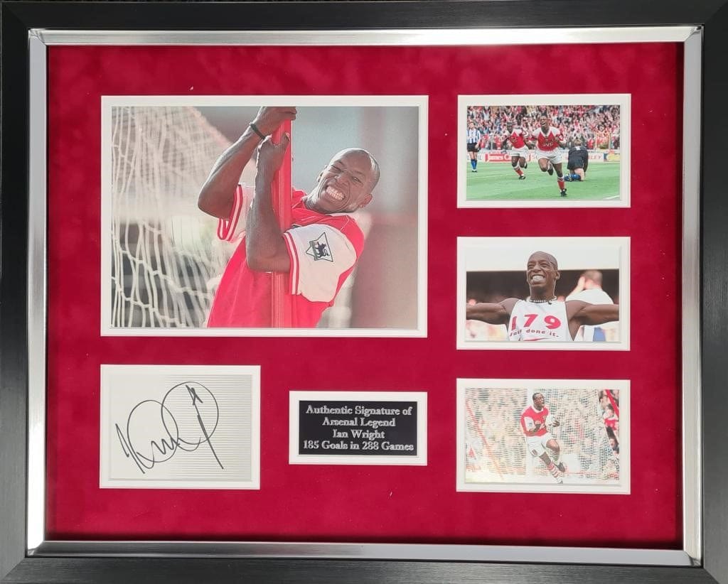 Ian Wright Signed Arsenal Display