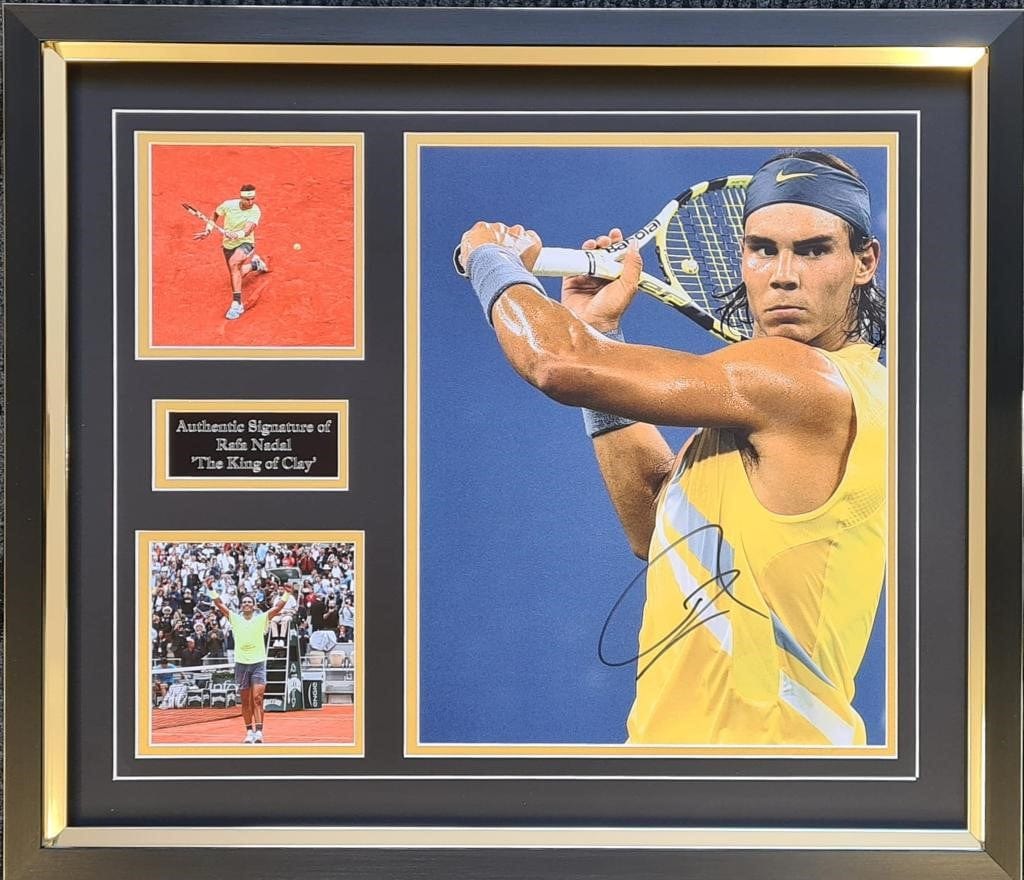 Rafael Nadal signed Tennis Display