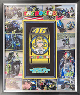 Valentino Rossi Signed Pit Board Display.