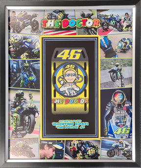 Valentino Rossi Signed Pit Board Display.