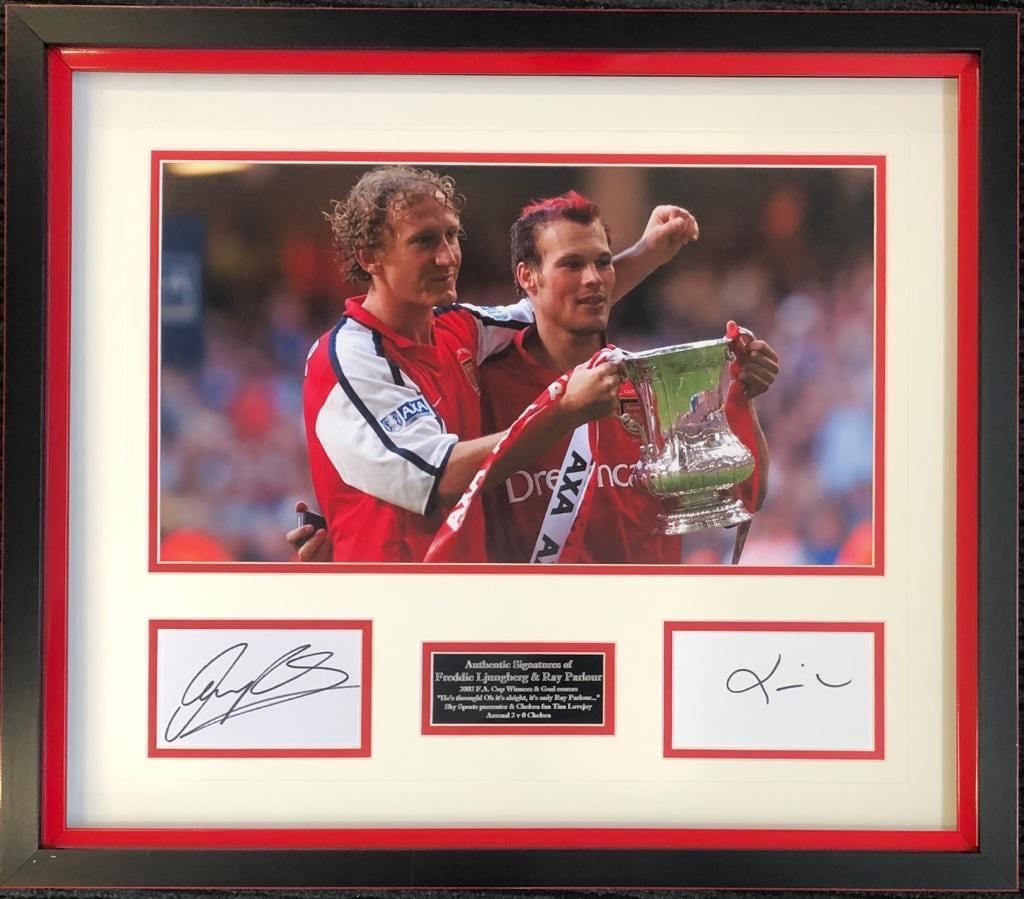 Ray Parlour & Freddie Ljungberg Signed Arsenal Display