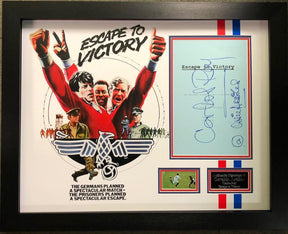 Ossie Ardiles Signed Escape To Victory Script Display