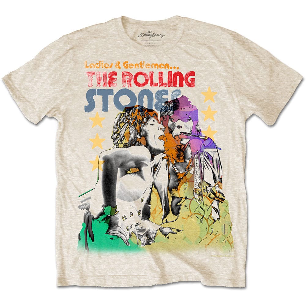 The Rolling Stones | Exclusive Band Gift Set | Mick and Keith Watercolour Stars Tee & Socks