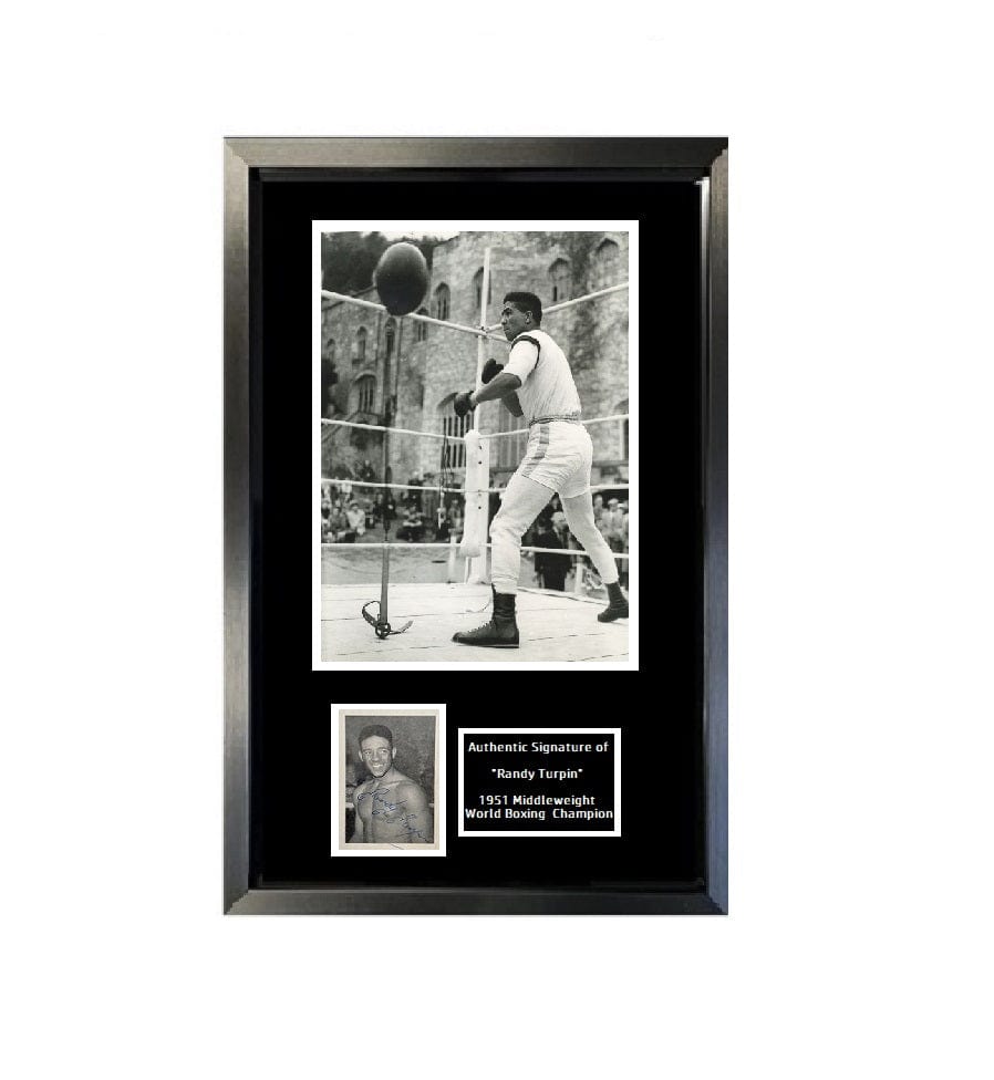 Randy Turpin signed Boxing presentation