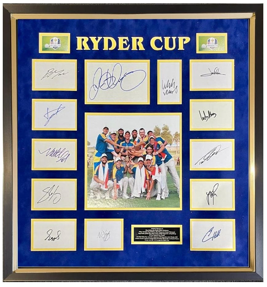 Team Europe signed 2023 Ryder Cup Golf display