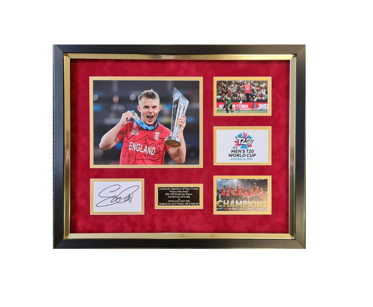 Sam Curran signed 2022 T20 World Cup Cricket display – England