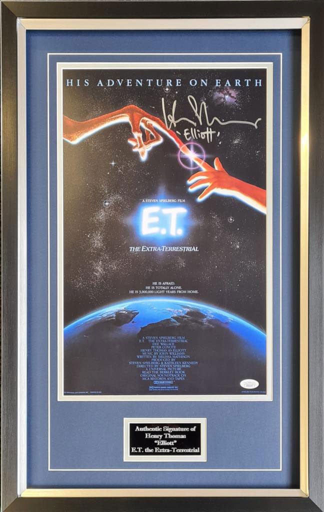 Henry Thomas Signed ET Poster Display